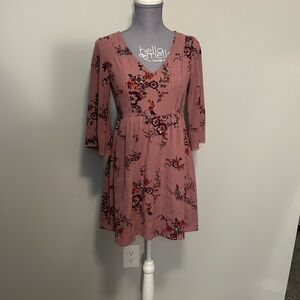 Lily Rose Mauve Floral Dress